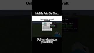 TERRIBLE Mobile Ads be like.. #minecraft #mincraftmemes #shorts #mobileads