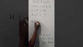 Ratio of the numbers and H.C.F, L.C.M