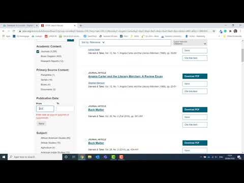 Journal Searching in Jstor