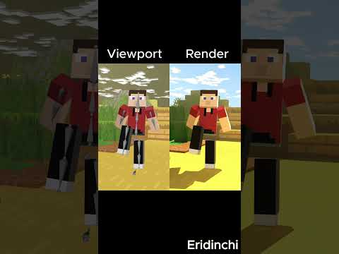 Minecraft Slickback Meme Animation Viewport vs Render #minecraftanimation  #minecraft