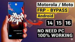 Motorola FRP Unlock 2026 🔓 | Moto Google Account Bypass | Android 14 & 15 | 100% Working