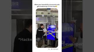 Developer vs Hacker 😂 #developermemes #codingmemes #hacker #funny #comedy #Programmingmemes