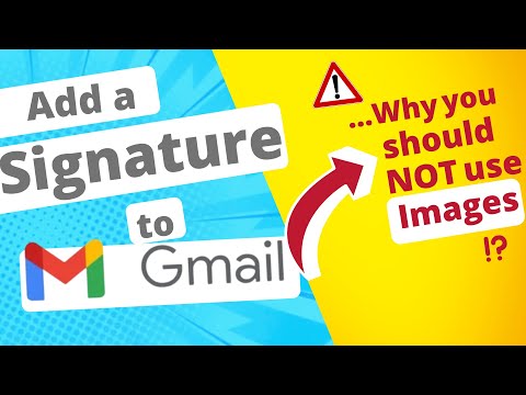 How to add a professional Signature in Gmail... DO NOT add Images