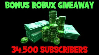 BONUS ROBUX GIVEAWAY FOR 34,000 SUBSCRIBERS! (November 2021) | ROBLOX
