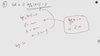 Find x if log2 (x+2) = 3
