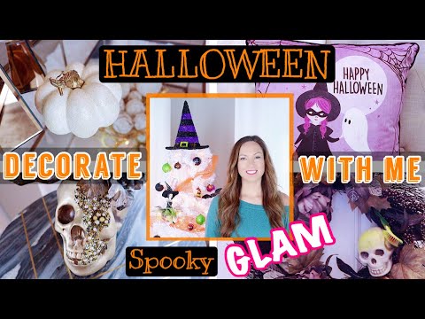 HALLOWEEN DECORATE WITH ME 2020 | SPOOKY GLAM DECOR: Halloween Decorations Indoor | Michaels Haul