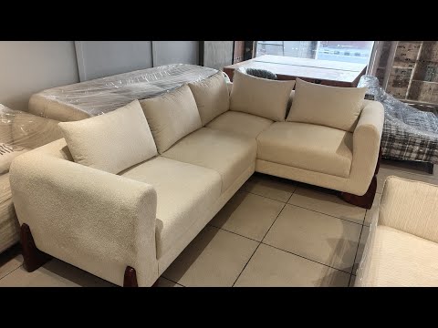 Premium Cream L Shape Sofa | Modern Sofa Design | Living Room Furniture#CreamSofa #LSofaDesign 