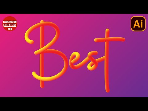 3d Text Design in Illustrator | Gradient Spline 3d Typography in Adobe Illustrator Using Blend Tool