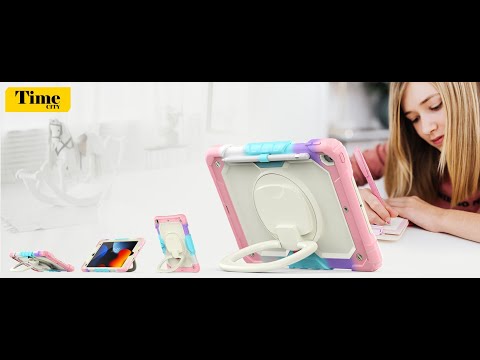 ipad case--360° Rotatable and Multi-Angle Kickstand