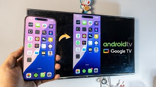 How to Screen Mirror iPhone to Android TV - Screen Mirror to Chromecast - iPhone to Google TV