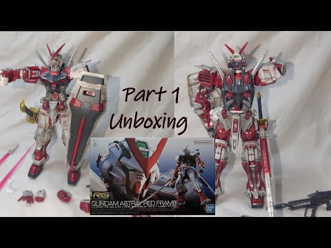 Unboxing and review of the Real grade Gundam astray red frame / Lowe guele's use mobile suit MBF-P02