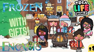 Elsa & Anna go ice skating with The Madrigals! + GIFTS! | Toca Life