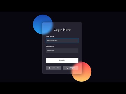 Login From in HTML and CSS