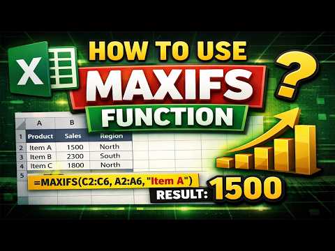 How to use the MAXIFS Function in Excel