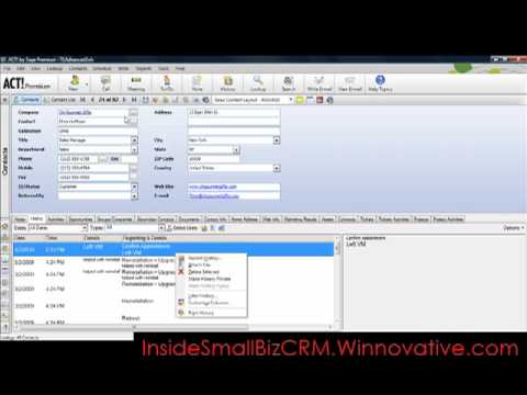 Winnovative Inside Small Biz CRM Quick Tip:  Act! Automatic Fields