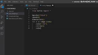 Python program to print amazing pattern using turtle 🐢 #codeworld #program #programming #python #new
