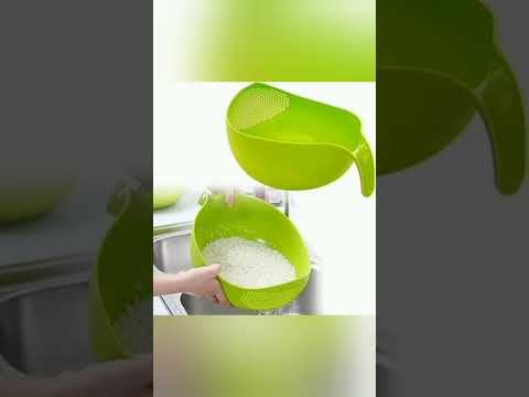 Kitchenwell Multi-Purpose Strainer or Washer Bowl for Rice Fruits & Vegetable Rice Bowl