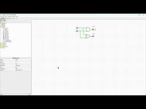 Circuit Building (Half Adder demo using Logisim)