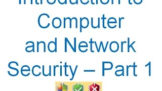 Intro to Network Security Part 1