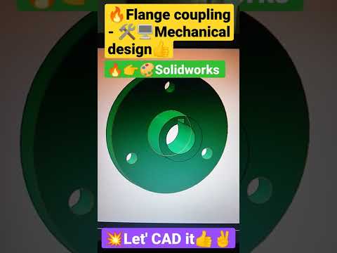 flange couple making CAD #solidworks #mechanical #shorts #couplingdesign #mechanicaldesign #ytshort