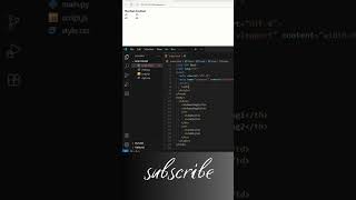 Table usage in html #python #frontendcourse #htmlbasics #frontenddevelopment #webdevelopment