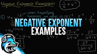 Negative Exponent Examples