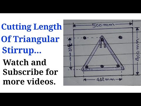 How to calculate cutting length of triangular stirrup.