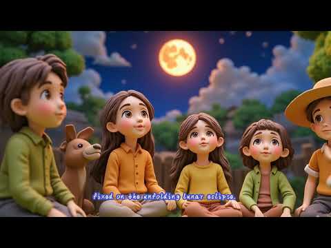 The Moon's Cosmic Hide and Seek|Magical Lunar Eclipse|Beautiful Blood Moon – Lunar Eclipse Animation