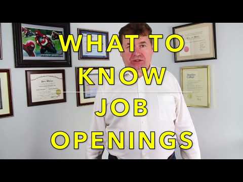 What To Know about job openings