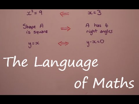The Language of Maths Logic