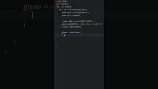 Java Number Guessing Game in 60 Seconds! | Beginner Java Project | Code Byte #Shorts