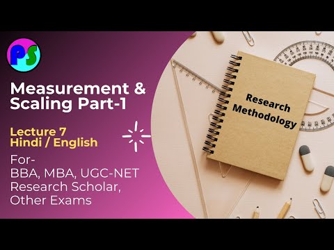 Measurement & Scaling part 1