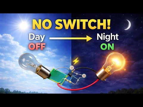 🚨 Automatic Day Night Light Circuit | No Switch Using LDR 🚨