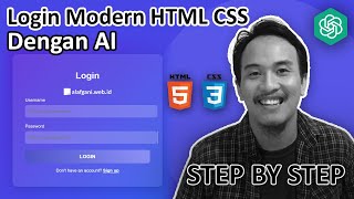 Cara Membuat Login HTML CSS Modern UI Pakai AI 2025
