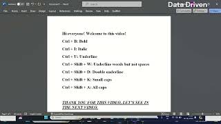 Essential Text Formatting Keyboard Shortcuts for Efficiency (MS Word)