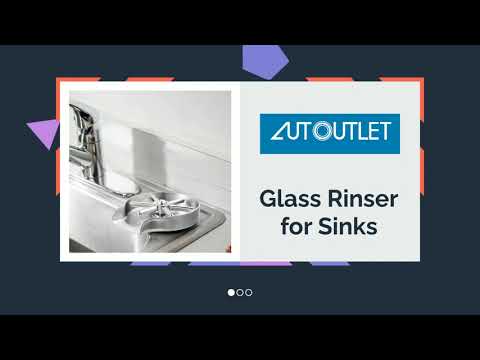 AUTOUTLET Glass Rinser for Kitchen Sinks Stainless Steel Bottle Washer and Faucet Attachment