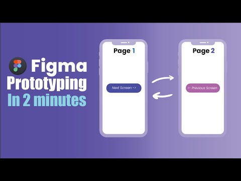 How to move from one screen to another on button click in Figma | 2 Minute Figma Tutorial