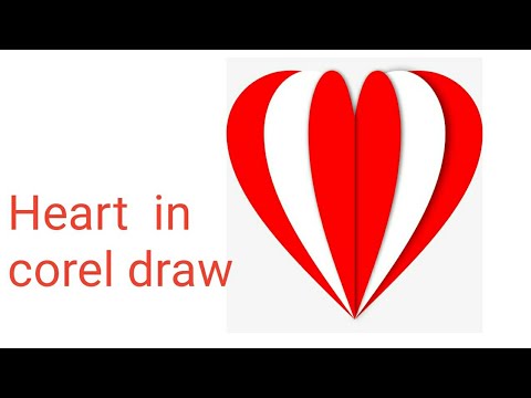 Make a heart logo in corel draw // corel draw me heart logo ka logo banaye