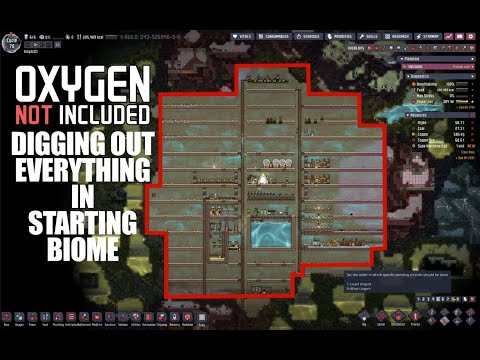 Digging out everything in starting biome / Oxygen not included