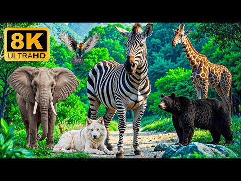 Peaceful Wild Paths 8K ULTRA HD 🐾 Trails followed by quiet creatures and flowing piano