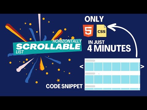 How to Make a Horizontally Scrollable List in Just 4 Minutes? | HTML AND CSS TRICKS