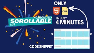How to Make a Horizontally Scrollable List in Just 4 Minutes? | HTML AND CSS TRICKS