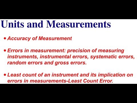 Units and Measurement-2||lec-4||Accuracy of Measurement,errors,least count|11th|IIT JEE|NEET|English