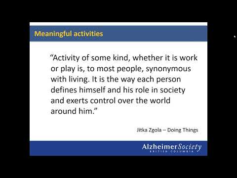 Session 5: Behaviour Part 2 - Alzheimer Society Series