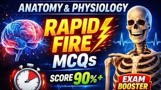 Human Anatomy & Physiology Rapid Fire 🔥 | Guaranteed Exam Booster MCQs for Smart Students