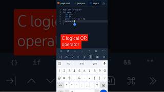 C logical OR operator #C#logical #or#operator #printf #include #main#int #return #coding #programmin