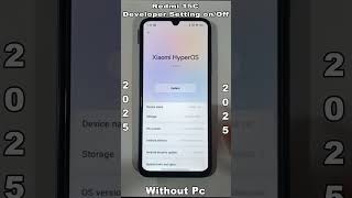 Redmi 15C developer options enable/Disable || Without Pc 2025  #smartphone #redmi9primenewupdate