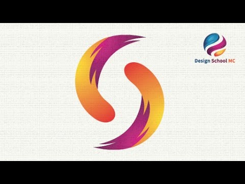 How to make abstract letter logo design in adobe illustrator - logo design | Design School MC
