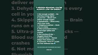 7 Hidden Reasons You’re Always Low On Energy #healvex #wellnesstips #gentlewellness