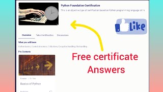python Foundation Certificate answers from infosys springboard #infosysspringboard #infosys #answer